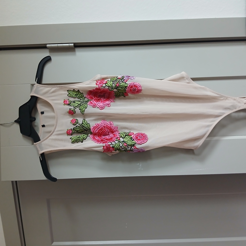 Floral Embroidered Bodysuit